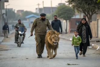 pet lion escape